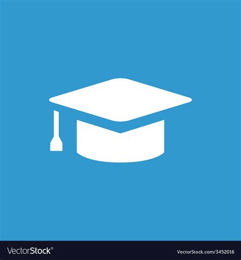 Education icon white on the blue background Vector Image