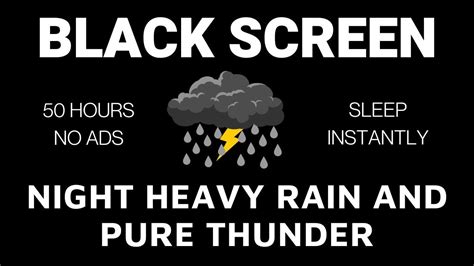 Night Heavy Rain And Pure Thunder Overcome Stress To Sleep Instantly