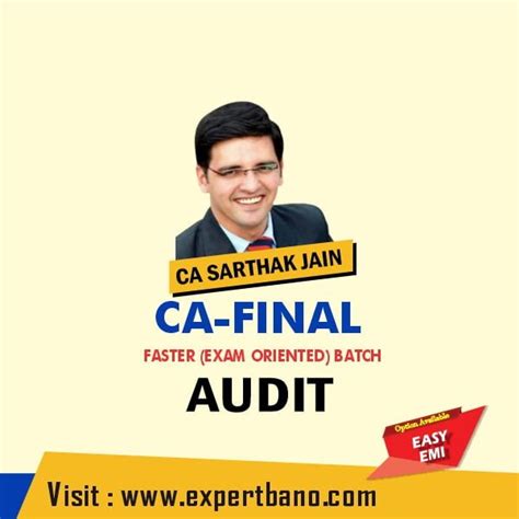 CA Final Audit Faster Exam Oriented Batch By CA Sarthak Jain