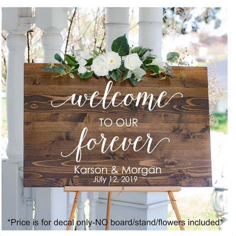 Wedding Welcome Sign Welcome To The Wedding Of Decal Wedding Decor