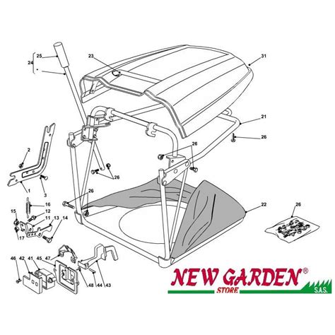 Exploded Cutting Deck 84cm J135H Lawn Tractor CASTELGARDEN 2002 13