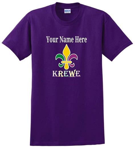 Mardi Gras Clothes Custom Name Fleur De Lis Krewe Personalized T Shirt