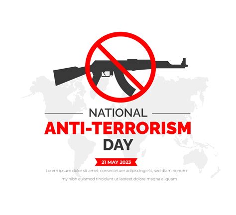 National Anti Terrorism Day Background Or Banner Design Template