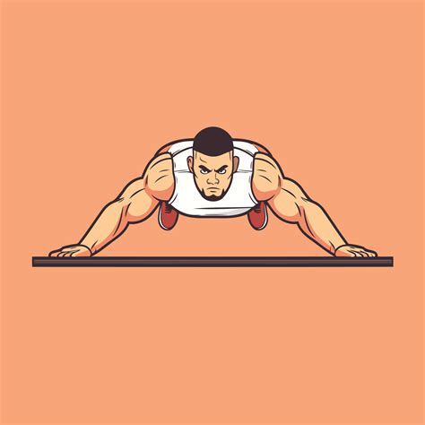 Illustration Of A Man Doing Push Ups On The Mat 49167796 Vector Art At Vecteezy