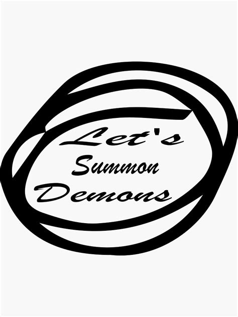 Lets Summon Demons Sticker For Sale By Saidaone Redbubble