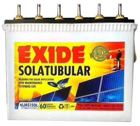 6lms150l 12v 150ah Exide Solar Tubular Battery At ₹ 5400 Exide Solatubular Battery In Mumbai