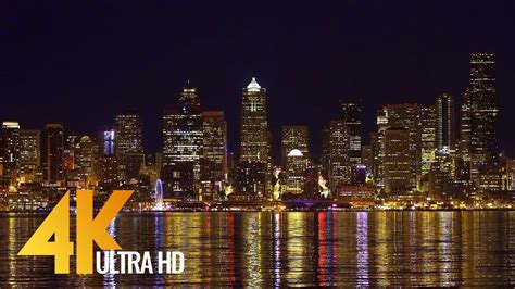 Night Seattle From Alki Trail 4k Ultra Hd Seattle Cityscapes