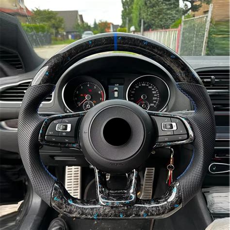 For Vw Golf Gti R Gtd Gte Mk Steering Wheel Truly Forged Carbon Fiber