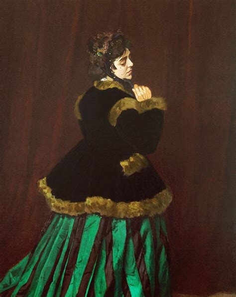 Claude Monet Camille The Woman In The Green Dress 1866 Classic Painting