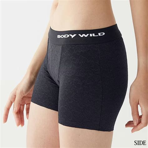 楽天市場ボディワイルド BODY WILD ラッセルレース セミロング ボクサー 前とじ 日本製 メンズ レディース パンツ 下着 肌着