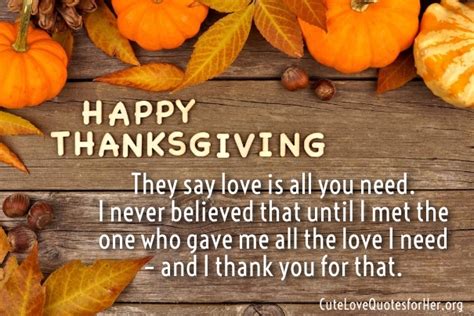 Thanksgiving Love Quotes for Her – Thank You Sayings