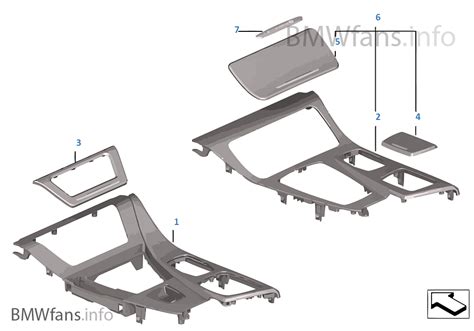 Dekorblenden Mittelkonsole BMW 5 F11 525d N57 Europa