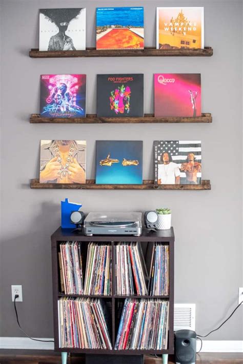 DIY Vinyl Record Wall Shelves | Bre Pea