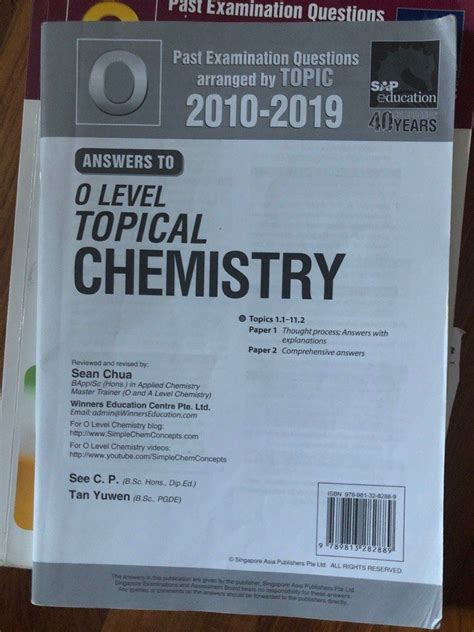 O Level Chemistry Tys To Hobbies Toys Books Magazines