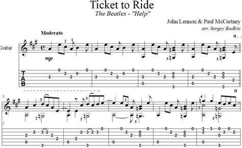 Ticket To Ride Guitar Chords