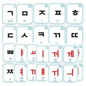 Korean Alphabet & Syllables Flashcards - Etsy