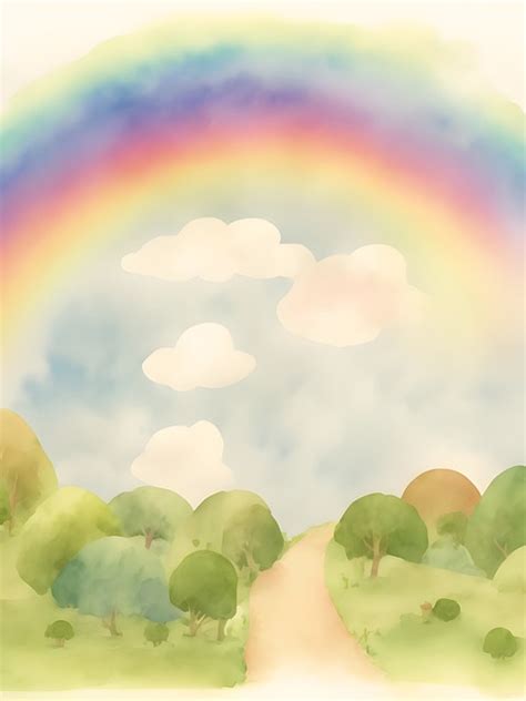 Download Ai Generated Rainbow Watercolor Royalty Free Stock