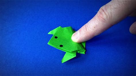 Rana Origami Come Fare Una Rana Di Carta Che Salta Youtube