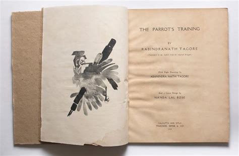 Rabindranath Tagore Illustrative Book The Parrot S Training Prinseps