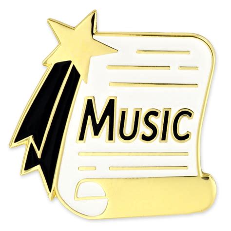 Pinmart Music Scroll School Award Lapel Pin Scholar Reward Pin