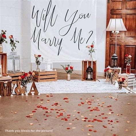 White Will You Marry Me Banner Made With A Lightweight Fabric Easy