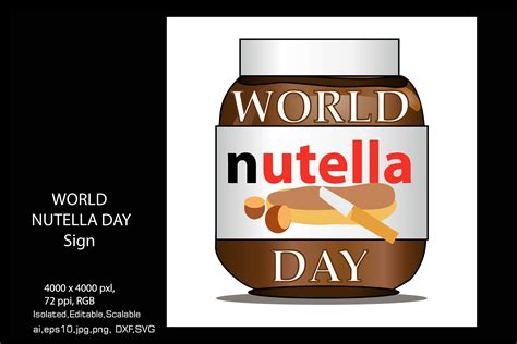 World Nutella Day Graphic by Karya Langit · Creative Fabrica