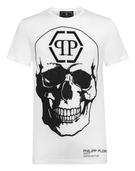 Philipp Plein T Shirt Platinum Cut Round Neck Skull Philippplein