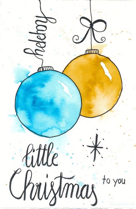 Last Minute Karten Zu Weihnachten Selber Machen Watercolor Christmas