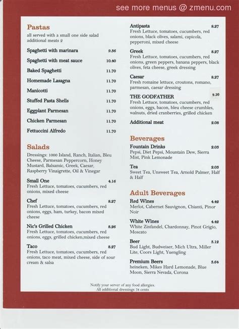 Online Menu of Swing Bridge Pizza Restaurant, Little River, South ...