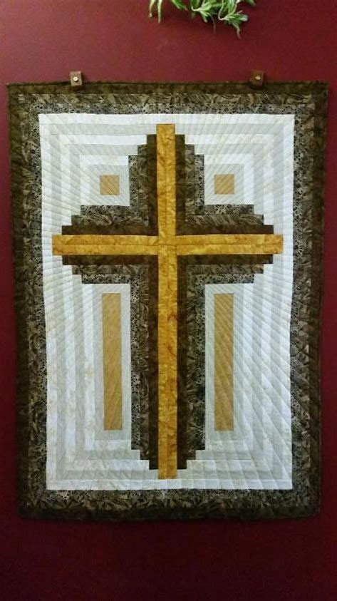 Image Result For Free Christian Cross Quilt Pattern Log Cabin Cross