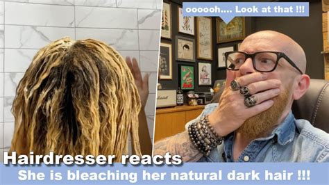 She Is Bleaching Her Natural Dark Hair Hairdresser Reacts To Hair Fails Hair Beauty Youtube