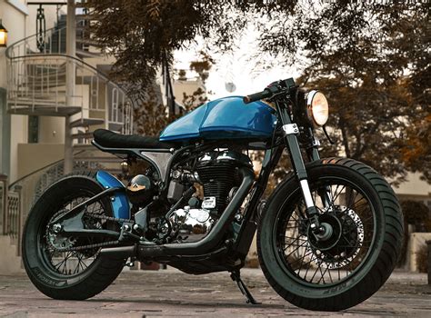 A 500cc Royal Enfield Cafe Racer Built For Numero Uno Jeanswear By