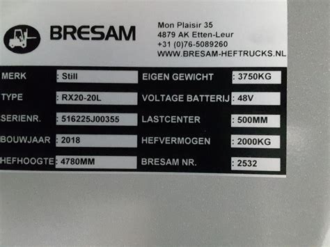 Still RX20 20L Bresam Heftrucks