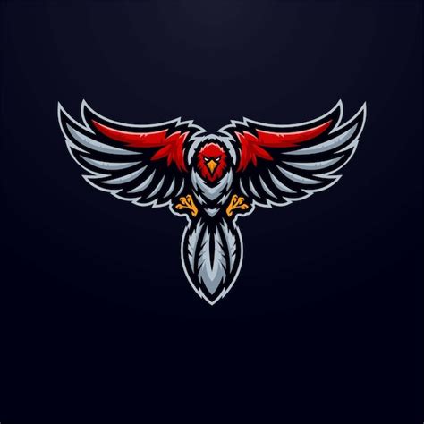 Aigle Mascotte Logo Esport Illustration Vecteur Premium Vecteur Premium