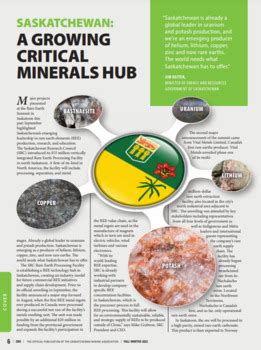 Ore A Growing Critical Minerals Hub By Saskatchewan Mining Association