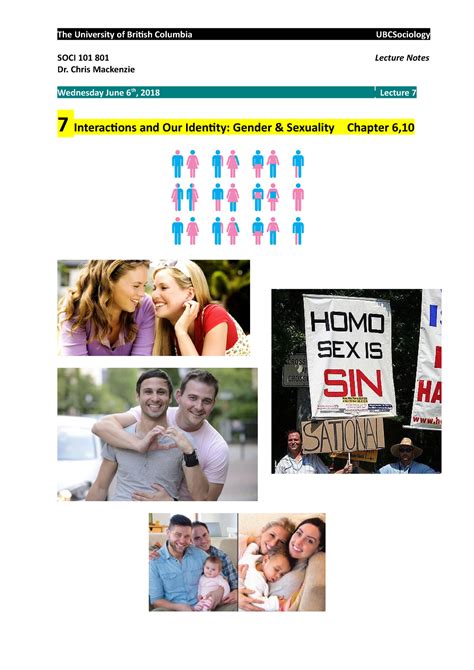 7 Gender And Sexuality Lecture Notes 7 The University Of British