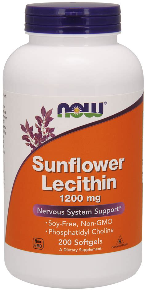 NOW Supplements, Sunflower Lecithin 1200 mg with Phosphatidyl Choline