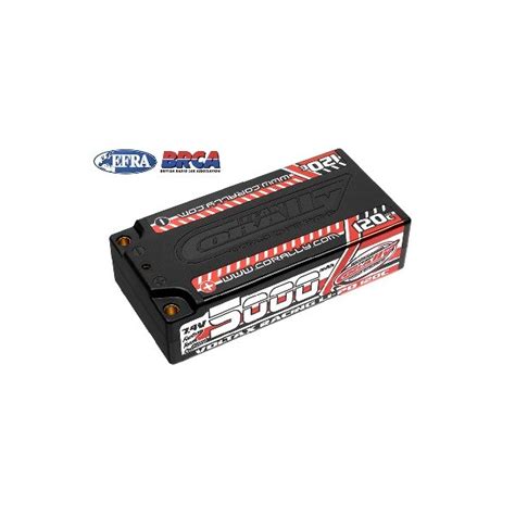 Team Corally Voltax 120C 5000mAh 2S Competition LiPo Accu Shorty