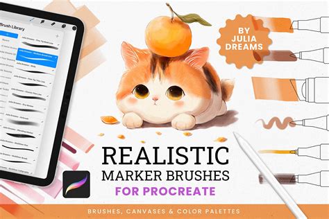 Realistic Marker Procreate Brushes Design Cuts