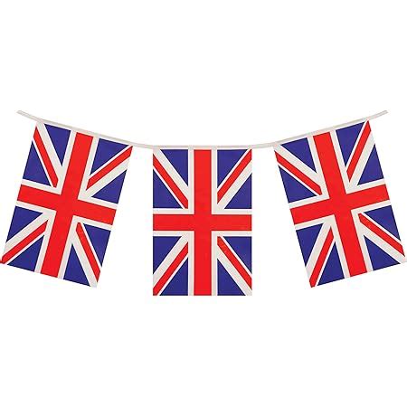 M Ft Long Union Jack Bunting Banner With Triangle Flags Sports