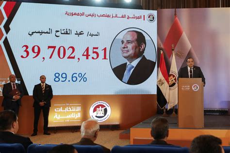 El Sissi Wins Egypts Presidential Election With Percent Of The