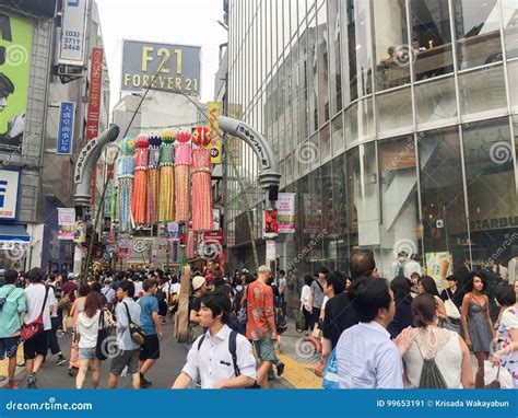 Shibuya Shopping Street District Editorial Photo - Image of building ...