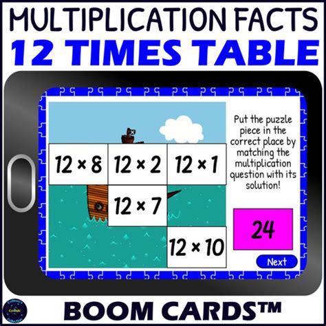 Multiplication Facts for 12 Times Table Practice - Mystery Pictures ...