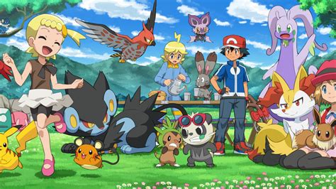 Ash Ketchum Bonnie Boy Braixen Chespin Clemont Dedenne Eevee Hd Pokemon