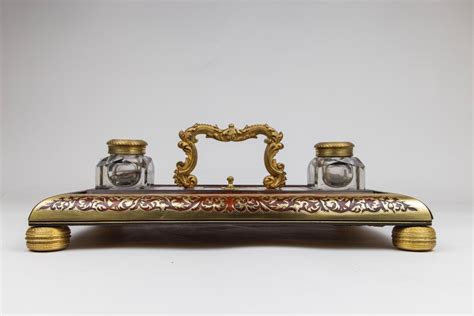 Proantic Inkwell Boulle Marquetry Napoleon Iii