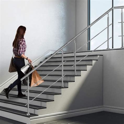 Aufun Rampe D Escalier En Acier Inoxydable Pour Escaliers Int Rieur Et