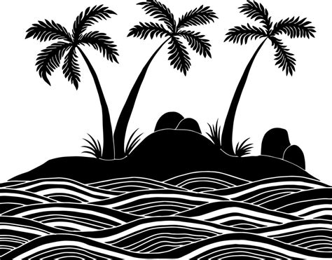 Vector Beach Palm Tree Silhouette Design 7802797 Vector Art at Vecteezy