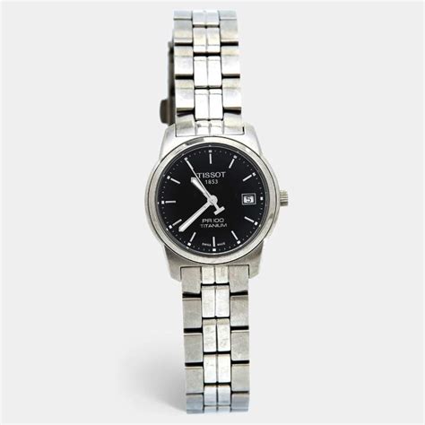 Tissot Black Titanium Pr T Women S Wristwatch Mm