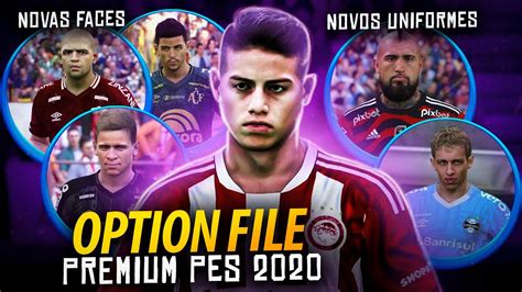 OPTION FILE PES 2020 Todas as Transferênçias Uniformes e Times 100