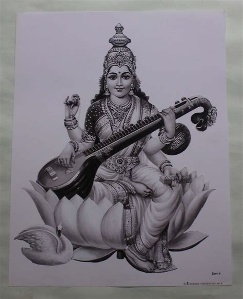 Saraswati photo image | Vintage art prints, Pencil art love, Nature art ...